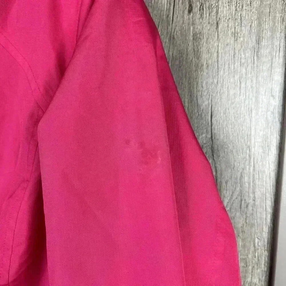 Lands End Womens Jacket Hot Pink Soft Shell Removable Hood Size M - Picture 7 of 8